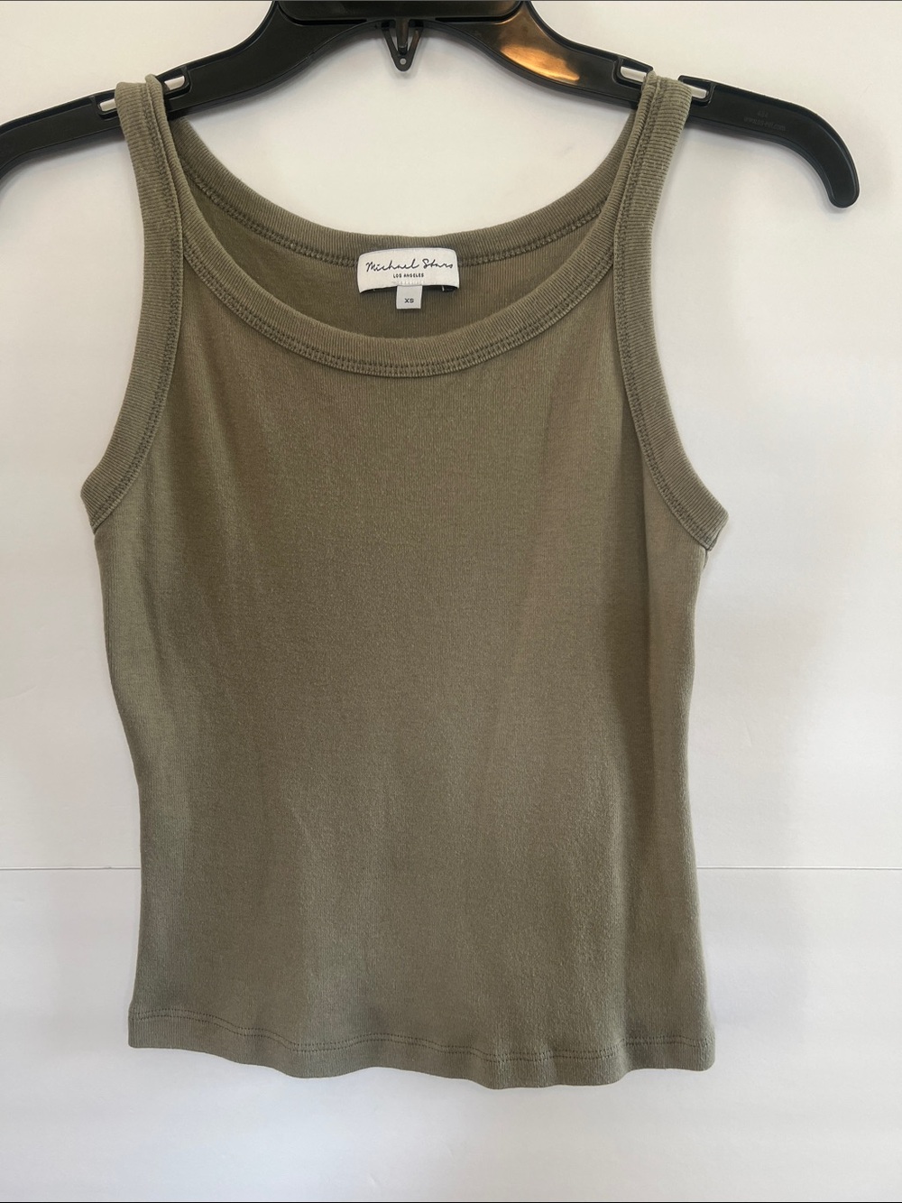 Michael Stars Women's XS Olive Tank Knit Shell, 100% cotton